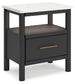 Cadmori King Upholstered Panel Bed with Mirrored Dresser, Chest and 2 Nightstands