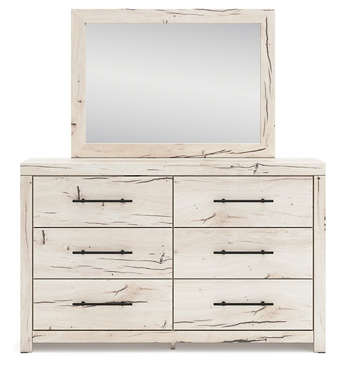 Lawroy Queen Panel Headboard with Mirrored Dresser and Nightstand