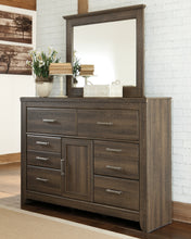 Load image into Gallery viewer, Juararo Queen Panel Headboard with Mirrored Dresser
