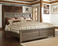 Juararo California King Panel Bed with Mirrored Dresser