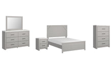 Load image into Gallery viewer, Cottonburg Full Panel Bed with Mirrored Dresser, Chest and Nightstand
