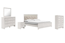 Load image into Gallery viewer, Altyra King Panel Bed with Mirrored Dresser, Chest and Nightstand
